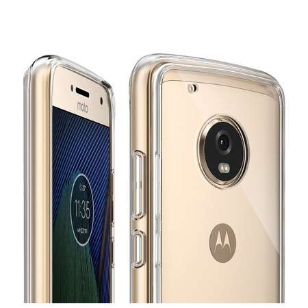 Husa Protectie Spate Ringke Fusion Clear plus folie protectie display pentru Motorola Moto G5 Plus 2017