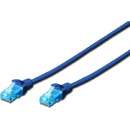 Cablu UTP Digitus Patchcord Cat 5e 0.5m Albastru