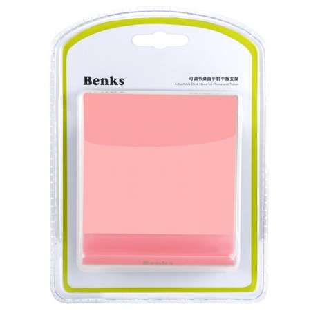 Suport de birou pentru telefoane si tablete Benks 3.5 - 11 inch roz