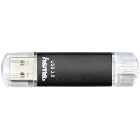 Memorie USB Hama Laeta Twin 64GB USB 3.0 Black