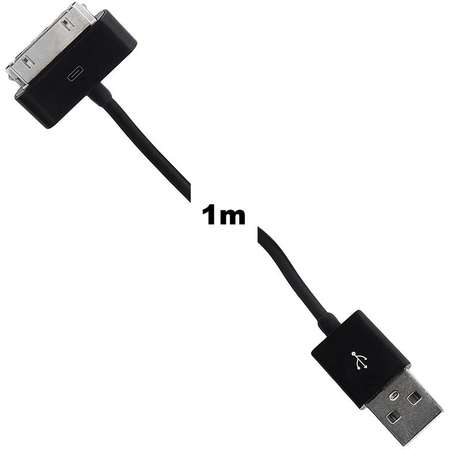 Cablu de date Whitenergy 09973 1m negru pentru Apple iPhone 4