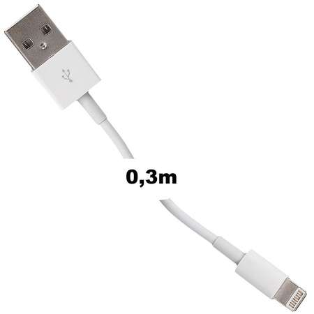 Cablu de date Whitenergy 09978 30cm alb pentru Apple iPhone 5