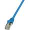 Cablu F/UTP Logilink Patchcord Cat 5e 0.25m Albastru