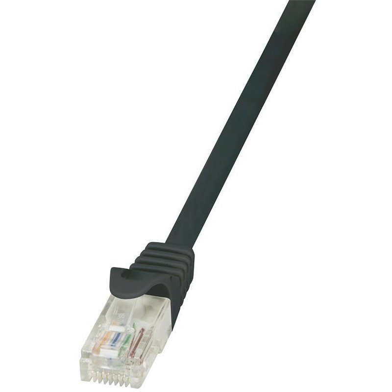 Cablu U/UTP EconLine Patchcord Cat 6 1m Negru