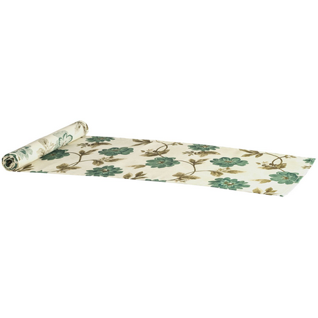 Traversa masa Home Flori Albastre 33 x 180 cm bumbac
