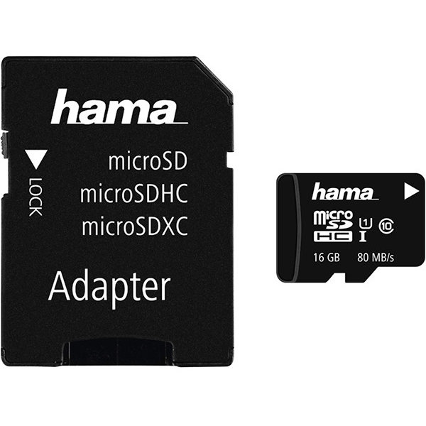 Card microSDHC  16GB  cu adaptor