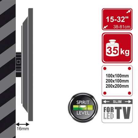 Suport TV 4World pentru LCD 15-32 inch negru