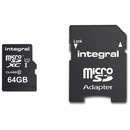 Card Integral Ultima Pro microSDXC 64GB Clasa 10 UHS-I U1 90 Mbs cu adaptor SD