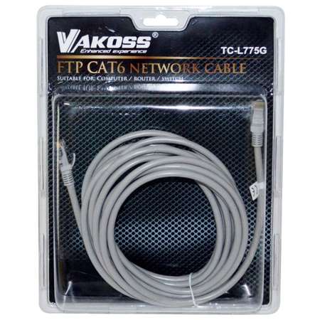 Cablu FTP VKO Patchcord Cat 6 5m Gri