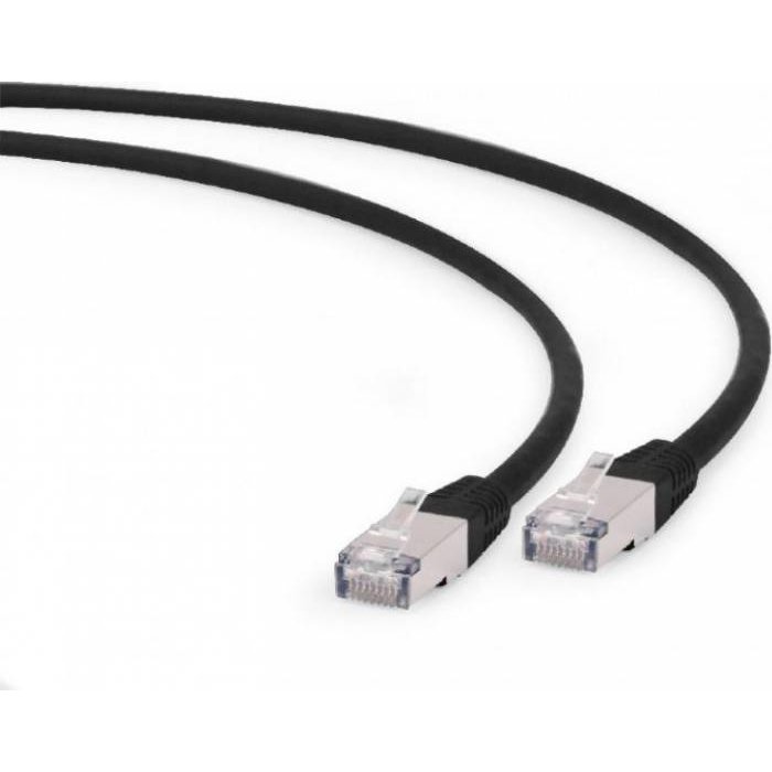 Cablu FTP Patchcord Cat 6A LSZH 0.5m Negru