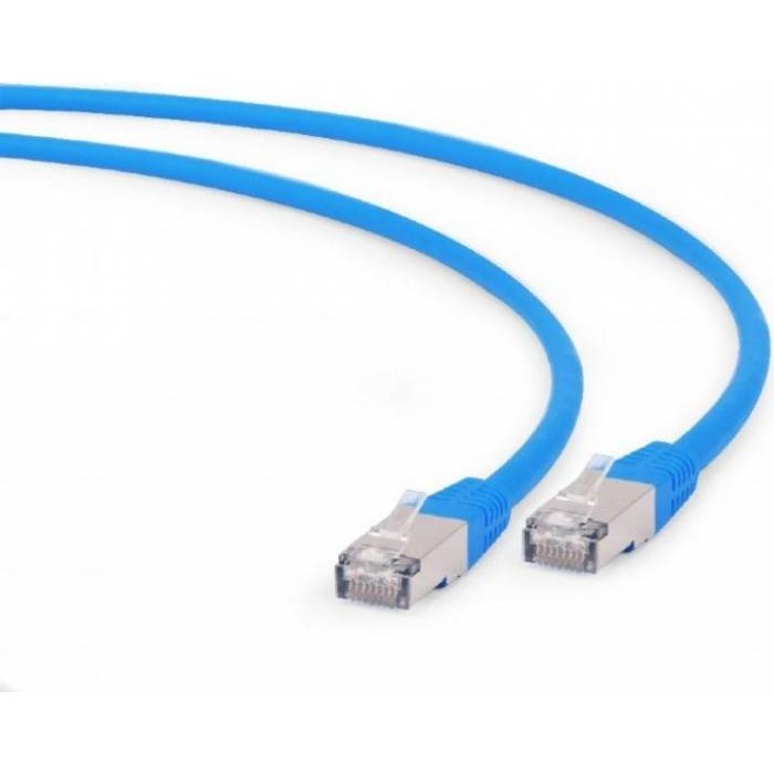 Cablu FTP Patchcord Cat 6A LSZH 0.25m Albastru