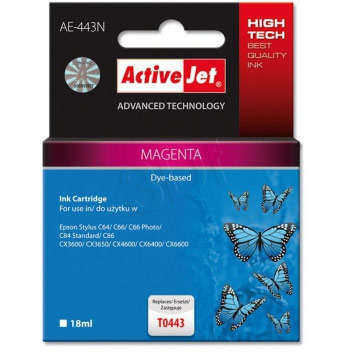 Cartus compatibil ActiveJet AE-443 Magenta 18 ml Chip Epson T0443
