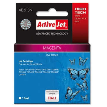 Cartus compatibil ActiveJet AE-613 Magenta 13 ml Chip Epson T0613