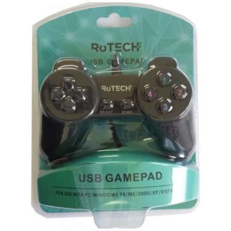 Gamepad Rotech USB double PC 14 butoane Black