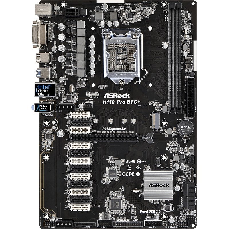Placa de baza H110 PRO BTC+ Intel LGA1151 ATX thumbnail