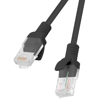 Cablu UTP Lanberg Patchcord Cat 5e 0.25m Negru