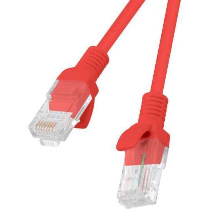Cablu UTP Lanberg Patchcord Cat 5e 0.25m Rosu