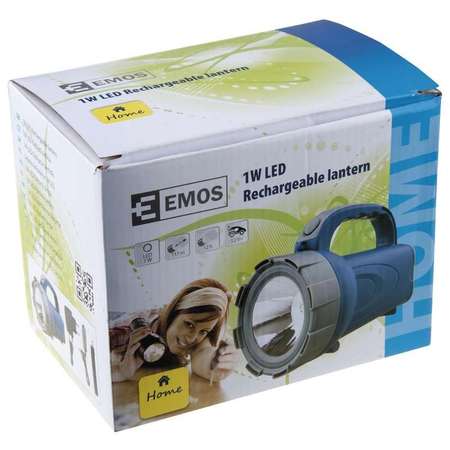 Lanterna Emos carcasa ABS plastic cu acumulator 4V 0.7Ah bec 1X 1W LED