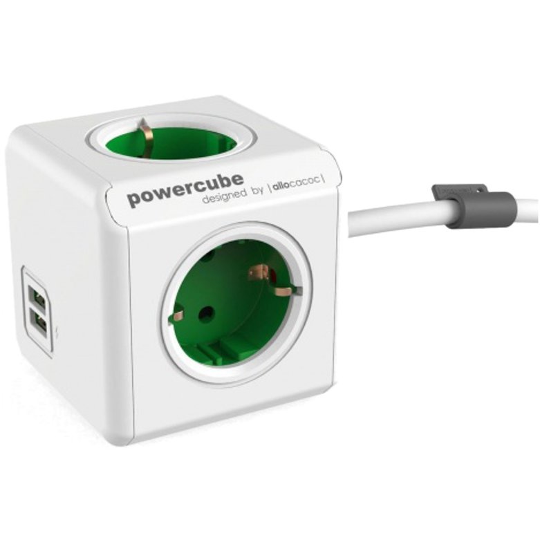 Prelungitor PowerCube USB verde