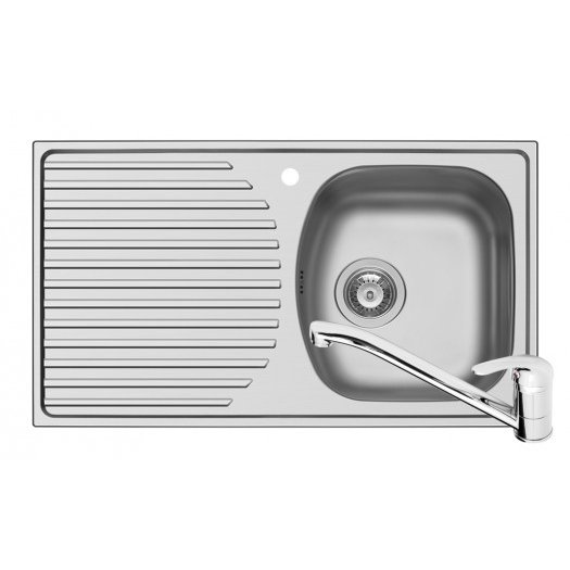 Set Chiuveta ASPECT 1B 1D DR SM + Baterie ASALIA