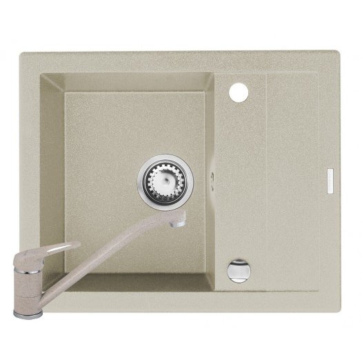 Set Chiuveta STUDIO 1B 1D + Baterie MINUET Bej