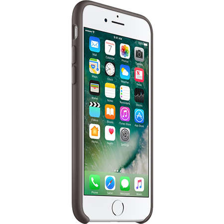 Husa capac spate Apple silicon pentru iPhone 7 Maro