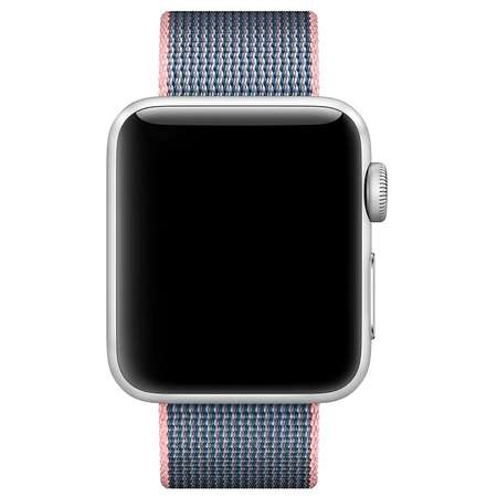 Curea smartwatch Apple Watch 38mm Band Light Pink/Midnight Blue Woven Nylon