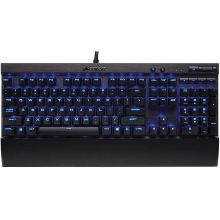 Tastatura gaming mecanica Corsair K70 LUX Blue LED Cherry MX Red Layout US Black