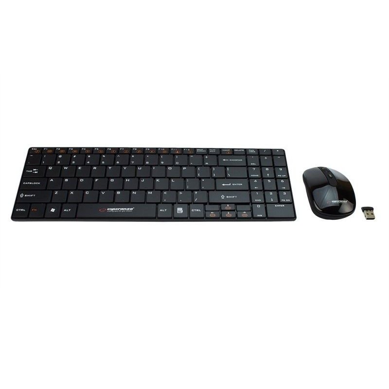 Kit tastatura si mouse EK122K USB Wireless Black