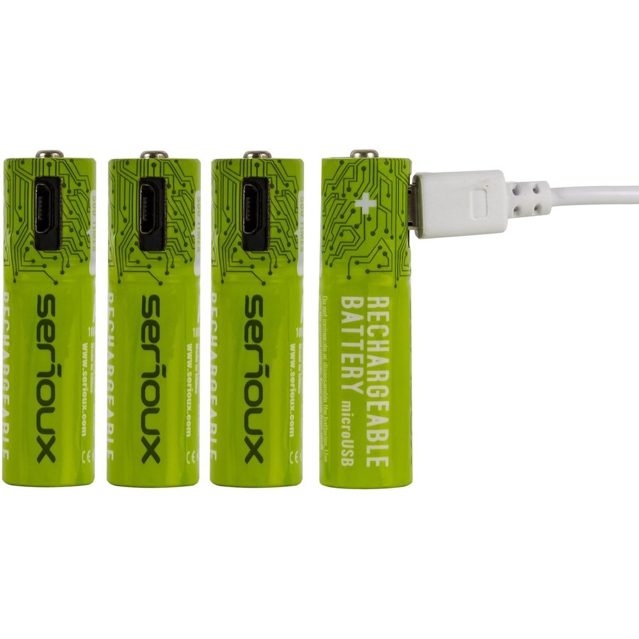 Set 4 acumulatori MicroUSB AA