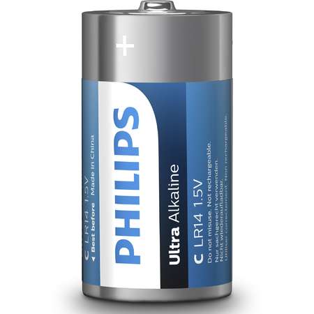 Baterii Philips Ultra Alkaline C 2 Bucati