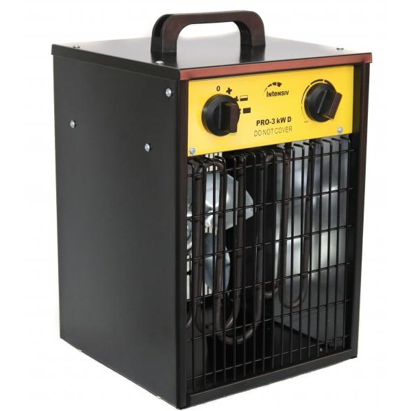 Aeroterma electrica PRO 3 kW D 230V Volum aer circulat 476 m3/h Negru/Galben