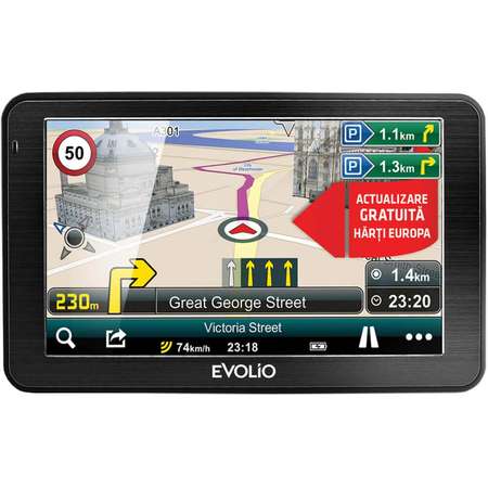 GPS Evolio Preciso 5.0 Harta Full 5 inch Europe Black