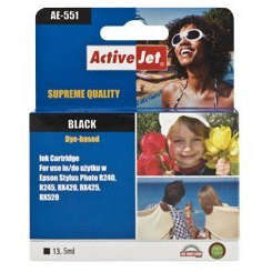 Cartus compatibil ActiveJet AE-551N Black 13.5 ml Chip Epson T0551