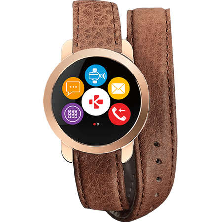 Smartwatch MyKronoz ZeCircle 2 Premium Leather Brown