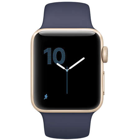 Smartwatch Apple Watch Series 2 Gold Aluminium Case 38mm Midnight Blue Sport Band