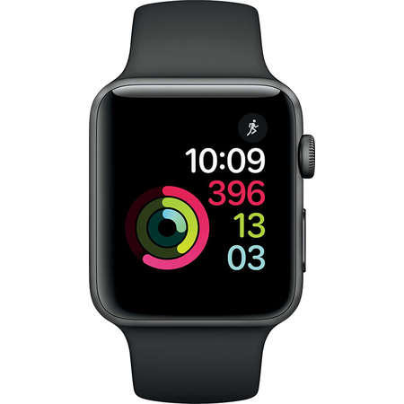 Smartwatch Apple Watch Series 2 Space Grey Aluminium Case 42mm Black Sport Band