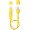 Cablu de date ABC Tech 30cm Micro si Lightning Yellow