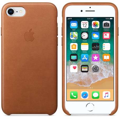 家具 iPhone 8 Husa Apple iPhone 8 Leather Case Saddle Brown ITGalaxy.ro