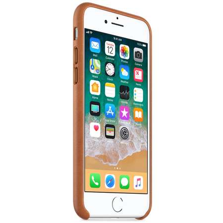 Husa Apple iPhone 8 Leather Case Saddle Brown ITGalaxy.ro