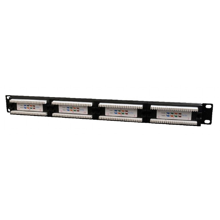 Patch panel Gembird NPP-C524CM-001 24 Porturi Cat.5e 19 inch Black — imaginea 5