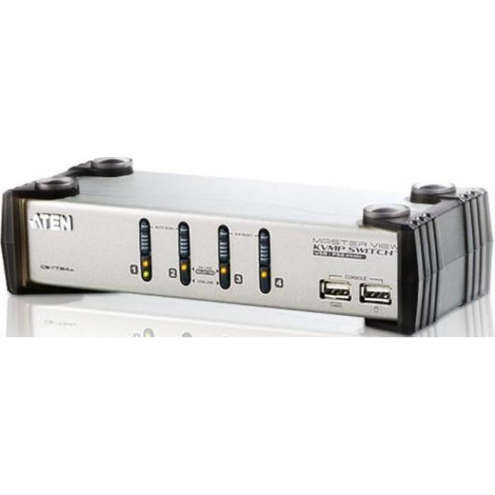 KVM CS1734A 4 Port USB 4 x USB KVM Cables 2 port USB Hub Audio