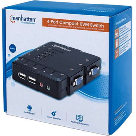 KVM Manhattan 151269 4 porturi Compact USB Audio