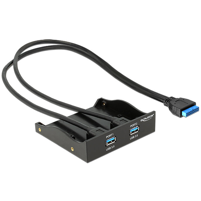Delock USB 3.0 Front Panel 2-Port with internal 19 pin USB 3.0 PIN