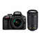 Aparat foto DSLR Nikon D3400 24.2 Mpx Kit AF-P 18-55mm VR si AF-P 70-300 VR