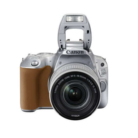 Aparat foto DSLR Canon EOS 200D 24.2 Mpx Silver Kit EF-S 18-55mm f/3.5-5.6 IS STM