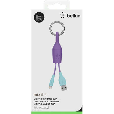 Cablu de date Belkin BEL-F8J173BT06IN-P MFI Mixit Clip Lightning Purple