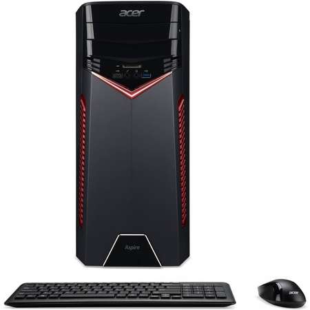 Sistem desktop Acer Aspire GX-281 AMD Ryzen 5 1400 8GB DDR4 1TB HDD GeForce GTX 1050 Ti Endless OS Black