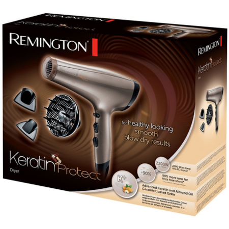 Uscator de Par Remington AC8002 Keratin Protect 2200W 3 trepte temperatura Gold