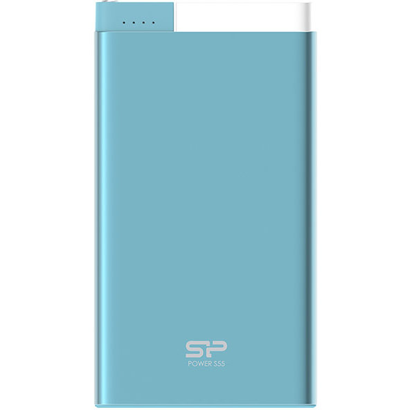 Baterie externa S55 5000 mAh microUSB Lightning Blue